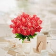thumbnail image 2 of 24 Pcs Artificial Wisteria Flowers for Outdoor 13.8'' Faux Hyacinth Flowers for Home Porch Decoration Fake Silk Floral for Wedding Spring Garden Fence Porch Outsides Decor, Red, 2 of 6