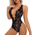 thumbnail image 2 of Mono sexy de encaje con entrepierna abierta y espalda descubierta para mujer, ropa interior sexy de talla grande, 2 of 5