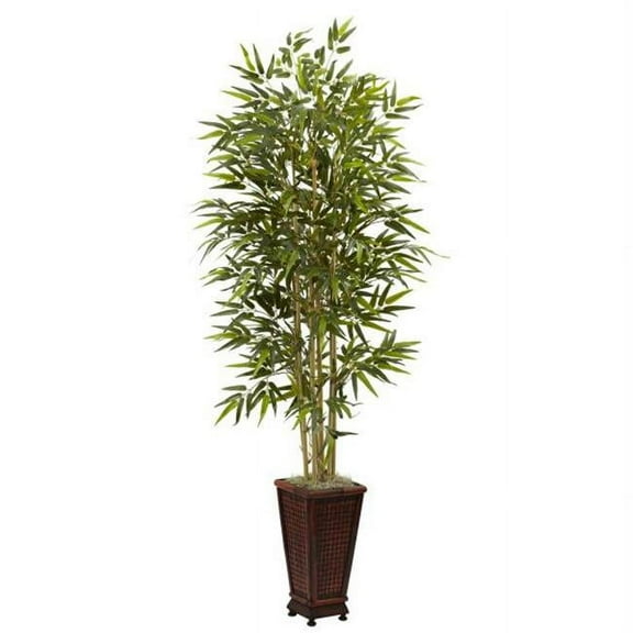 Nearly Natural 6' Bamboo Tree with Decorative Planter
