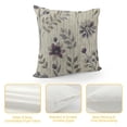 thumbnail image 4 of Stereo Flower Throw Pillow Covers Decorative Lavender Accent Pillow Cases Aesthetic Beige Cushion for Couch Bed Home Sofa Living Room Decor Spring Pillowcase  Purple, 4 of 5