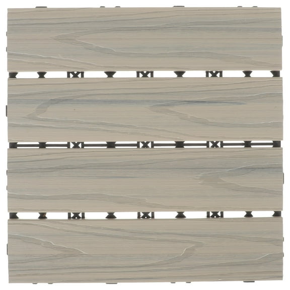 PBPBOX Waterproof Wood-Plastic Flooring Grey Plastic Wood 1Pack