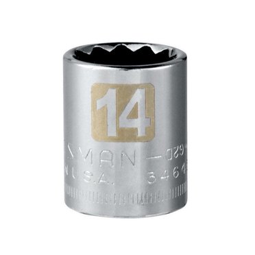 Craftsman 14 mm X 3/8 in. drive Metric 12 Point Standard Socket
