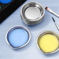 thumbnail image 3 of 30 PCS Stainless Steel Painting Color Palette, with Mouth 2 in Painting Trays Make-Up Pallets Mini Metal Paint, 3 of 8