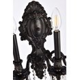 thumbnail image 4 of Elegant Lighting Monarch Traditional 3 Light E12 Crystal Royal Cut Dark Bronze Wall Sconce, 4 of 8