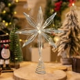thumbnail image 4 of Christmas Tree topper, Star Tree topper, LED Snowflake Tree topper for Holiday Decor, Metal Battery-Operated, 4 of 7