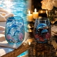 thumbnail image 6 of Sea Dolphin Stemless Wine Glass, 17oz Coastal Drinkware - Hand-Blown Glass Tumbler, Unique Sea Beach Themed Gift - Birthday & Housewarming Decor (1PC), 6 of 8