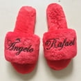 thumbnail image 1 of Sandalias Flurry personalizadas para mujer, sandalias de casa para mujer, regalo de cumpleaños, mejor amiga, boda, novia, dama de honor, regalos, 1 par, 1 of 4