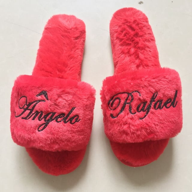 Sandalias Flurry personalizadas para mujer, sandalias de casa para mujer, regalo de cumpleaños, mejor amiga, boda, novia, dama de honor, regalos, 1 par