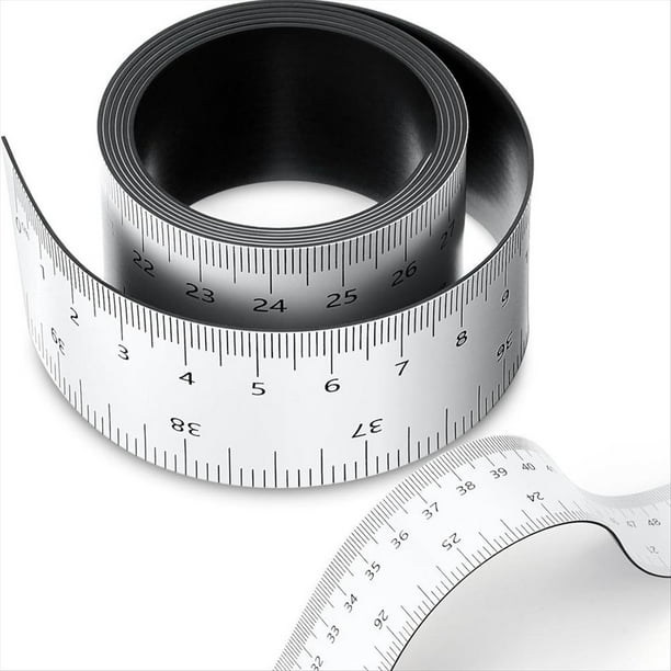 Paquete de 2 Cintas Métricas Magnéticas de 39,37 Pulgadas, Centímetros, Reglas Magnéticas Flexibles, Cinta Métrica Magnética, Adecuada para Tornos