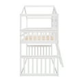 thumbnail image 5 of Newest Twin Over Twin House Bunk Bed With Ladder, Wood Bed-White, 5 of 9