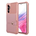 thumbnail image 6 of ELEHOLD Back Wallet Case for Samsung Galaxy A34 5G Flip Folio Card Slots Magnetic Clasp Slim Shockproof Heavy Duty Works with Magnetic Car Mount for Samsung A34 5G,Rosegold, 6 of 7