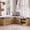 Natural, variant on NIUEJOI L-Shaped Shoe Bench with Cushion, Corner Storage Bench with Sliding doors & Adjustable Shelves for Entryway, Walnut