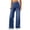 Blue, variant on Womens Baggy Wide Leg Jeans High Waisted Pull On Straight Leg Stretchy Jeans Boyfriend Denim Pants (Grey/XXL)