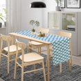 thumbnail image 6 of 70s Hippie Table Runner Groovy Blue Twisted Checkered Funky Modern Geometric Boho Dinner Runner for Living Room Kitchen Party Holiday Dinner Home Decor 13x108in, 6 of 6