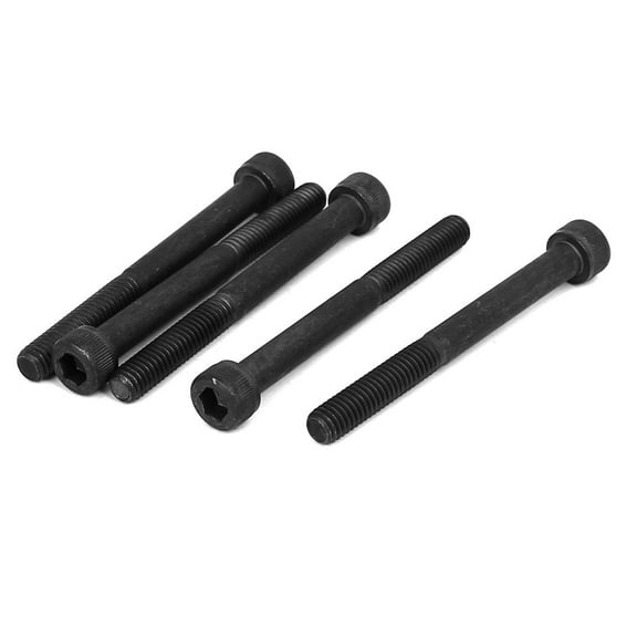 Uxcell M6 x 60mm Alloy Steel 12.9 Grade Partially Thread Hex Socket Head Cap Screw (5-pack)