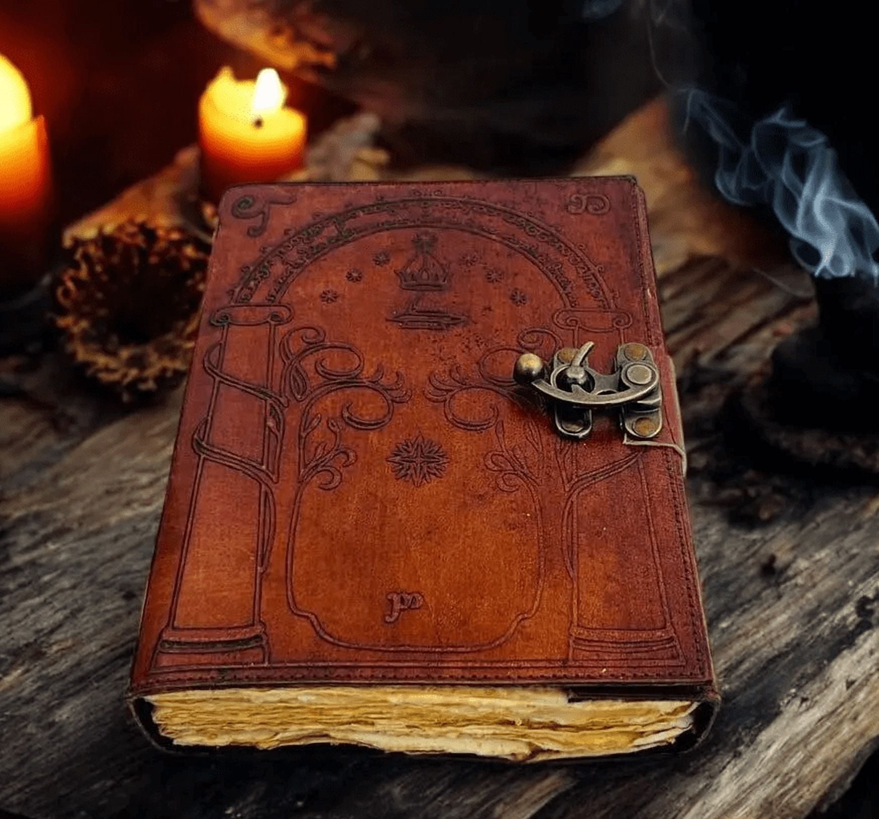 Doors of Durin Tolkien Lord of the Ring Embossed Leather Journal , Book Hobbit Jrr tolkien books lord of the ring Book of Shadows Notebook Grimoire  Merchandise Bookends Gift