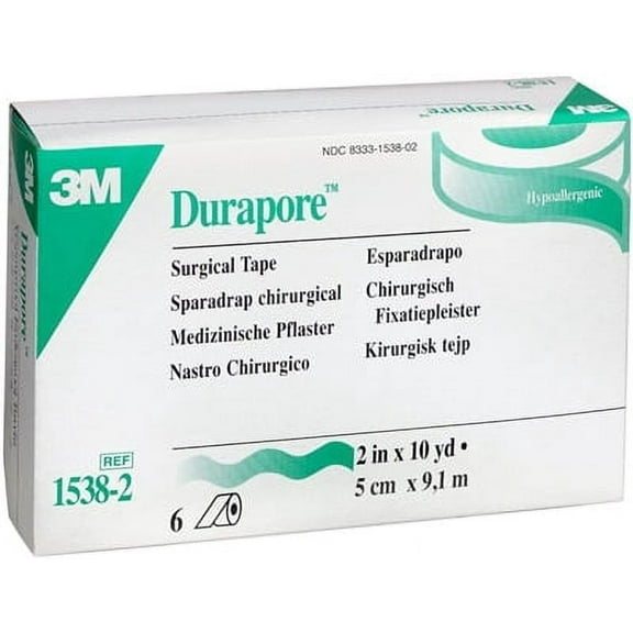 3M 1538-2 Durapore Surgical Tape 2 in. x 10 yd. (Pack of 6)