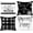 Black Strip, variant on Hello Winter Merry Christmas Throw Pillow Covers 16x16 Set of 4, Decorative Black and White 16 inch Xmas Holiday Cushion Pillow Cases Home Outside Porch Decor Decorations