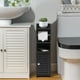 thumbnail image 1 of Soporte para papel higiénico: mueble de almacenamiento para baño pequeño con soporte para rollo de papel higiénico, mini soporte para papel higiénico, color negro, 1 of 8