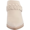 thumbnail image 2 of DOLCE VITA Womens Ivory Padded Braided Serla Pointed Toe Block Heel Slip On Leather Heeled Mules Shoes 9 M, 2 of 8