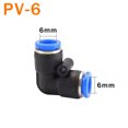 thumbnail image 1 of 10pcs PV 4mm 6mm 8mm 10mm 12mm Tube 90 Degree Equal Union Elbow Air Pneumatic Push In Connector Quick Connection Fitting, 1 of 5