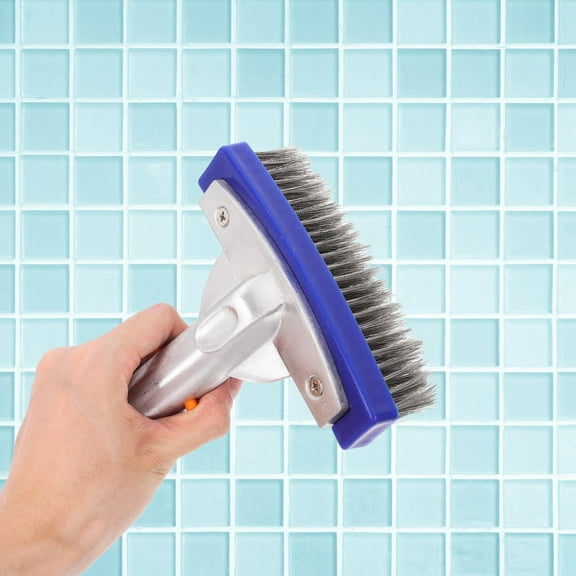 KALLORY Swimming Pool Brush 1Set Heavy Duty Wire Brush For Pool Owners And Household Users 6.68X5.50X2.16In