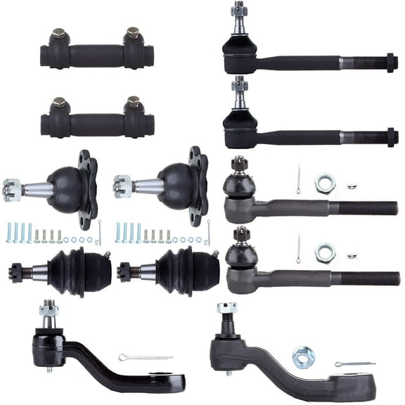 12pcs Front Suspension Kit Tie Rod Ends Ball Joints For 1996-97-98-99 GMC K1500