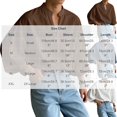 thumbnail image 3 of Ceisia Men's Linen Blend Stand Collar Shirt 3/4 Sleeve Loose Fit Casual Blouse for Men Dark Blue S Gifts for Father, 3 of 9