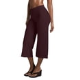 thumbnail image 4 of Tanghaowl Women's Pants, Women Casual Capri Pants High Waist Straight Leg Lifting Workout Yoga Stretchy Wide Trousers for Gym Running XL, 4 of 9