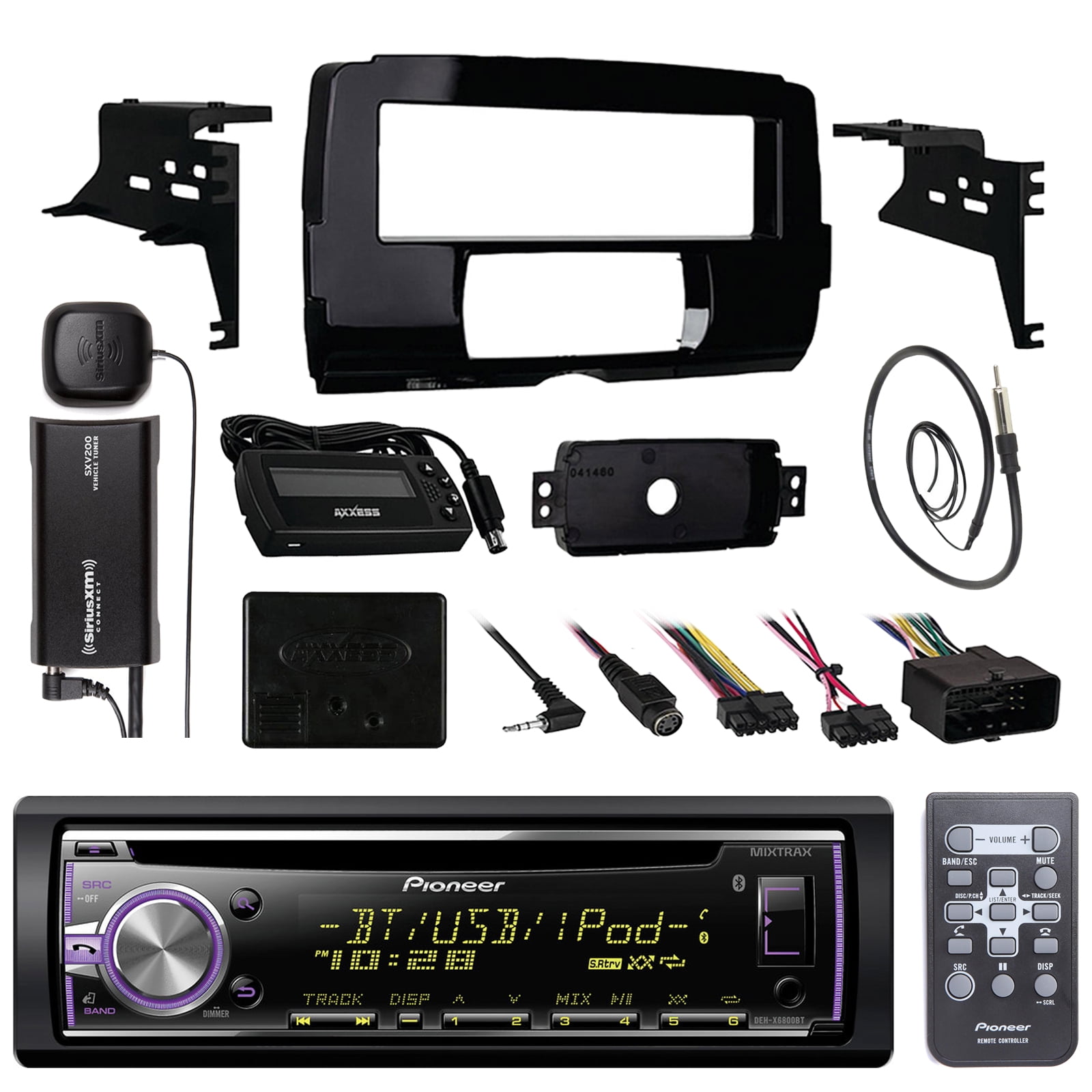 Audio Bundle For 2014 and Up Harley Pioneer DEHX6800BT CD MP3 AUX
