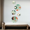 thumbnail image 3 of Designart "Mid-century Retro Dimensions II" Modern Midcentury Metal Wall Art Set of 5 Piece, 3 of 5