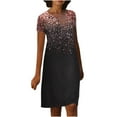 thumbnail image 1 of RXIRUCGD Robes Sexy pour Femmes Mode Décontractée Tempérament Pull Manches Courtes Imprimé Décontracté Taille Ample Jupe Mi-Longue Robe Mode Femmes 2023 Robe Rouge, 1 of 8