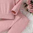 thumbnail image 4 of CZHQWE Girls Size 7 Clothes Girls Summer Clothes Toddler Girl Clothes Drop Shoulder Top Pullover Pants Fall Winter Outfit Set Pink, 4 of 7