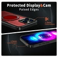 thumbnail image 6 of Designed for iPhone 16e Case with Kickstand [Military Grade Drop Protection][Magnetic Compatible with Mag-Safe] Shockproof Phone Case with Secure Ring Holder for iPhone 16e, Red, 6 of 6