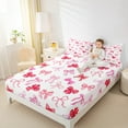 thumbnail image 4 of Erosebridal Kawaii Bow Bed Sheets Set King Size,Fairy Bow Tie Print Bedding Sets King Size,Blue Pink Bed Sheets King For Boys Girls,Microfiber Bedroom Decor,4 Pieces, 4 of 7