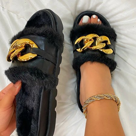 

Ladies Slippers Casual Outwear Slippers Fluffy Slippers