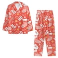 thumbnail image 3 of Suhoaziia Sleepwear for Women Nightgown Christmas Socks Spring/Fall Clothing Novelty Polyester Elastic 2 PCS Pajama Lingerie Round Neck Durable Long Pants with Pocket Size M, 3 of 6