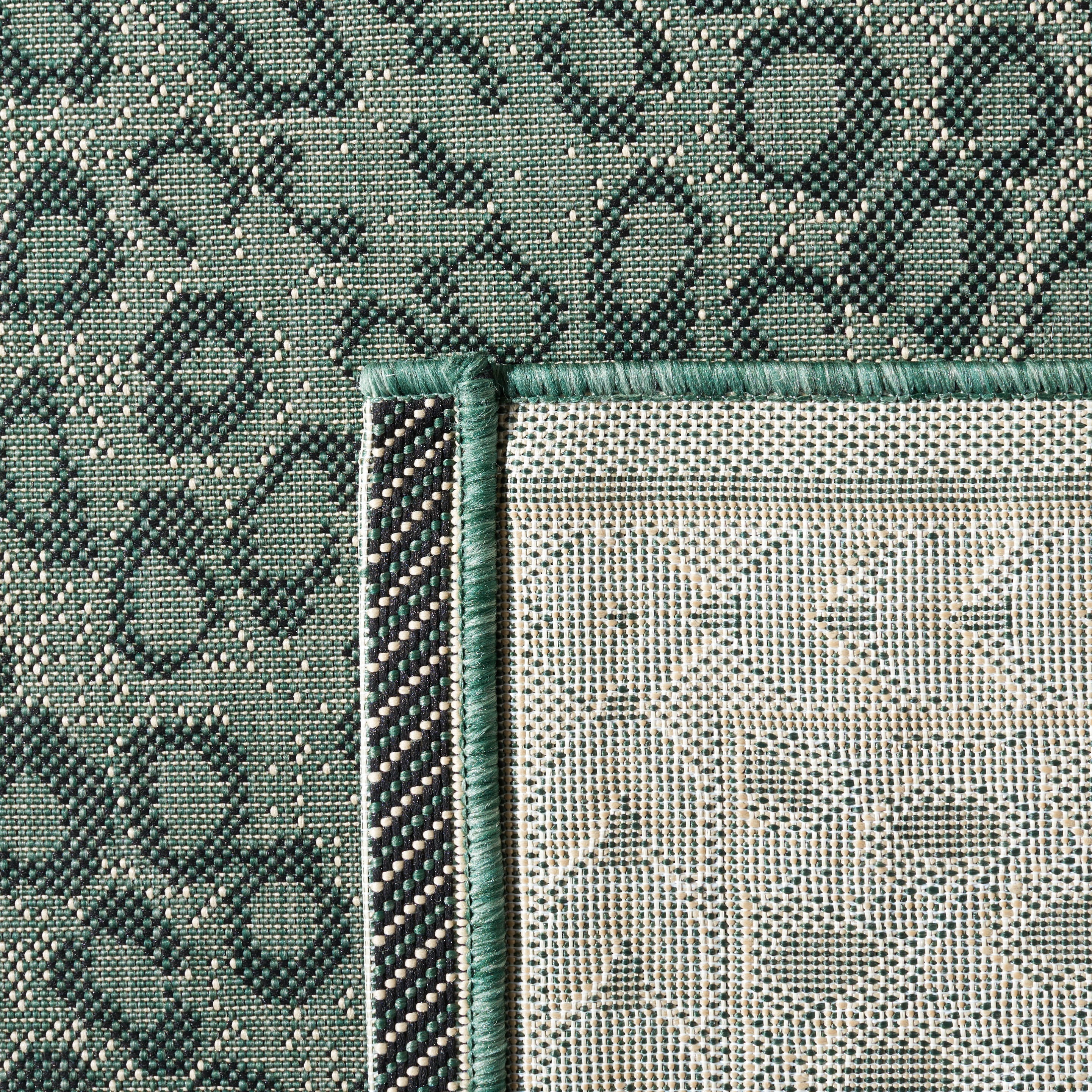 Safavieh Courtyard Candace Spotted Indoor/Outdoor Area Rug, Dark Green/Ivory, 8' x 10'