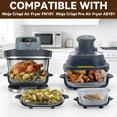 thumbnail image 2 of 2PCS Crisper Stainless Steel Rack Compatible with Ninja Glass Air Fryer, Air Fryer Accessories for Ninja Crispi Air Fryer FN101 Ninja Crispi Pro Air Fryer AS101, 2 of 7