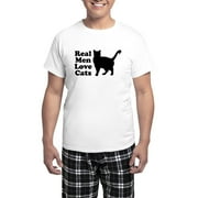 CafePress - Real Men Love Cats Men's Light Pajamas - Men's Light Loose Fit Cotton Pajama Set
