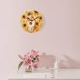 thumbnail image 3 of 10 Inch Wall Clock Battery Operated Silent Clock Decorative for Office, Kitchen, Outdoor, Living Room，Cartoon Dog Sunflower Yellow Beautiful Design, 3 of 4