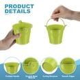 thumbnail image 3 of Small Metal Buckets with Handle Mini Galvanized Bucket Colorful Easter Buckets Green 2.7"x2.4" 12 Pcs, 3 of 6