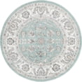 thumbnail image 2 of Rugs.com Aurelia Collection Rug – 5 Ft Round Aqua Medium-Pile Rug Perfect For Kitchens, Dining Rooms, 2 of 4
