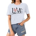 thumbnail image 2 of LYXSSBYX Plus Size Womens Shirts Clearance Women's Baseball Sport Printed T-Shirt with Round Neck and Short Sleeved Top, 2 of 4