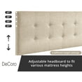 thumbnail image 5 of DeCoro Cambridge Upholstered Wooden Platform Bed Frame, Queen, Linen, 5 of 11
