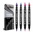 thumbnail image 3 of 4PCS Color Seal Eyeliner Set Double-ended Waterproof Non-Smudged Eyeliner Cute Stamp Eyeliner, 3 of 5