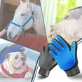 thumbnail image 5 of Pet Grooming Glove Hair Remover Brush Gentle Deshedding Efficient Pet Mitt Pet Massage Gloves Left & Right Hand Draw Dogs Cats Horses Long Short Fur (1Pair Left & Right Hand (Blue)), 5 of 8