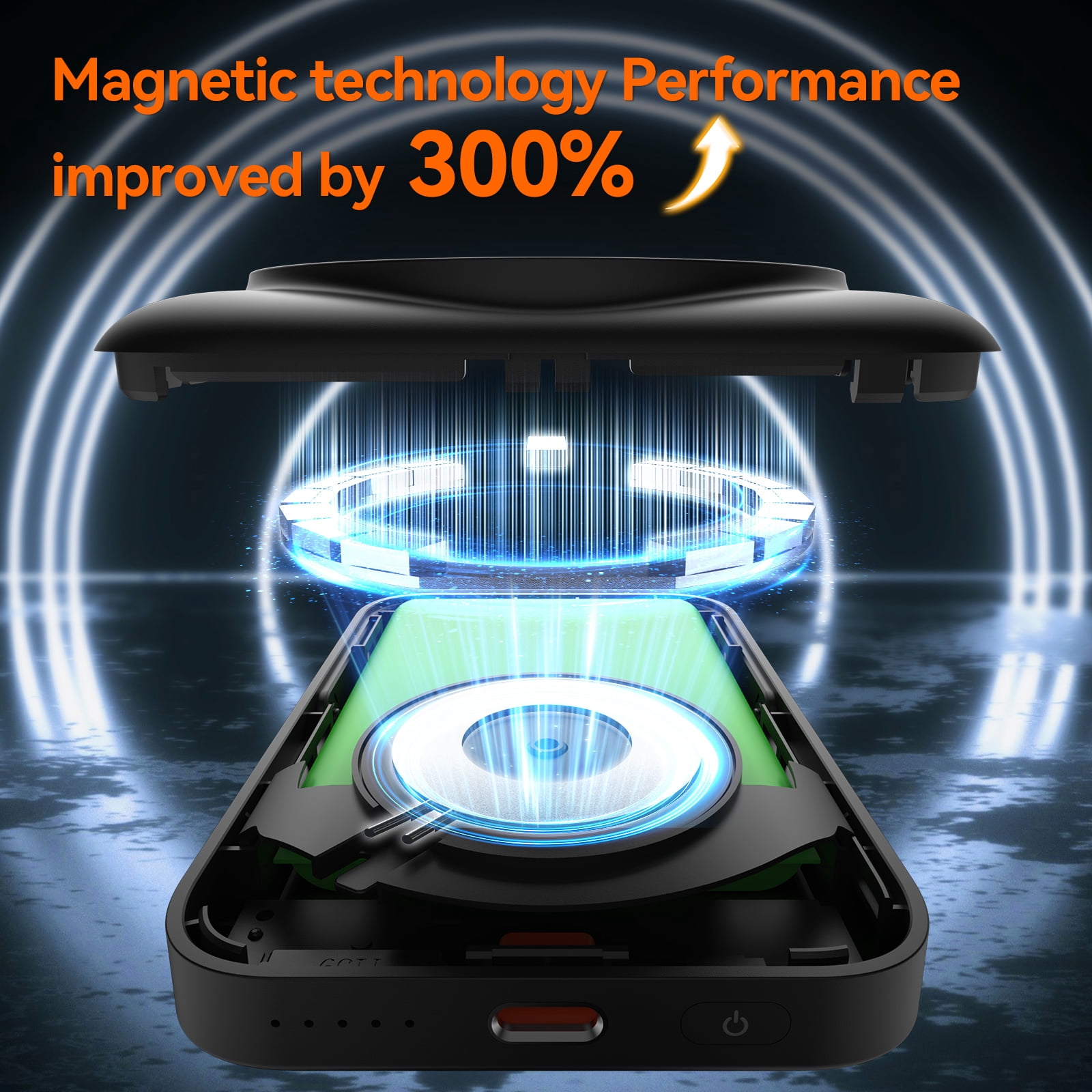 NIGOE Magnetic Wireless Power Bank 10000mAh Portable Charger 22.5W Fast Charging with LED Display, Dual-Bracket Compatible for iPhone 16/15/14 Series