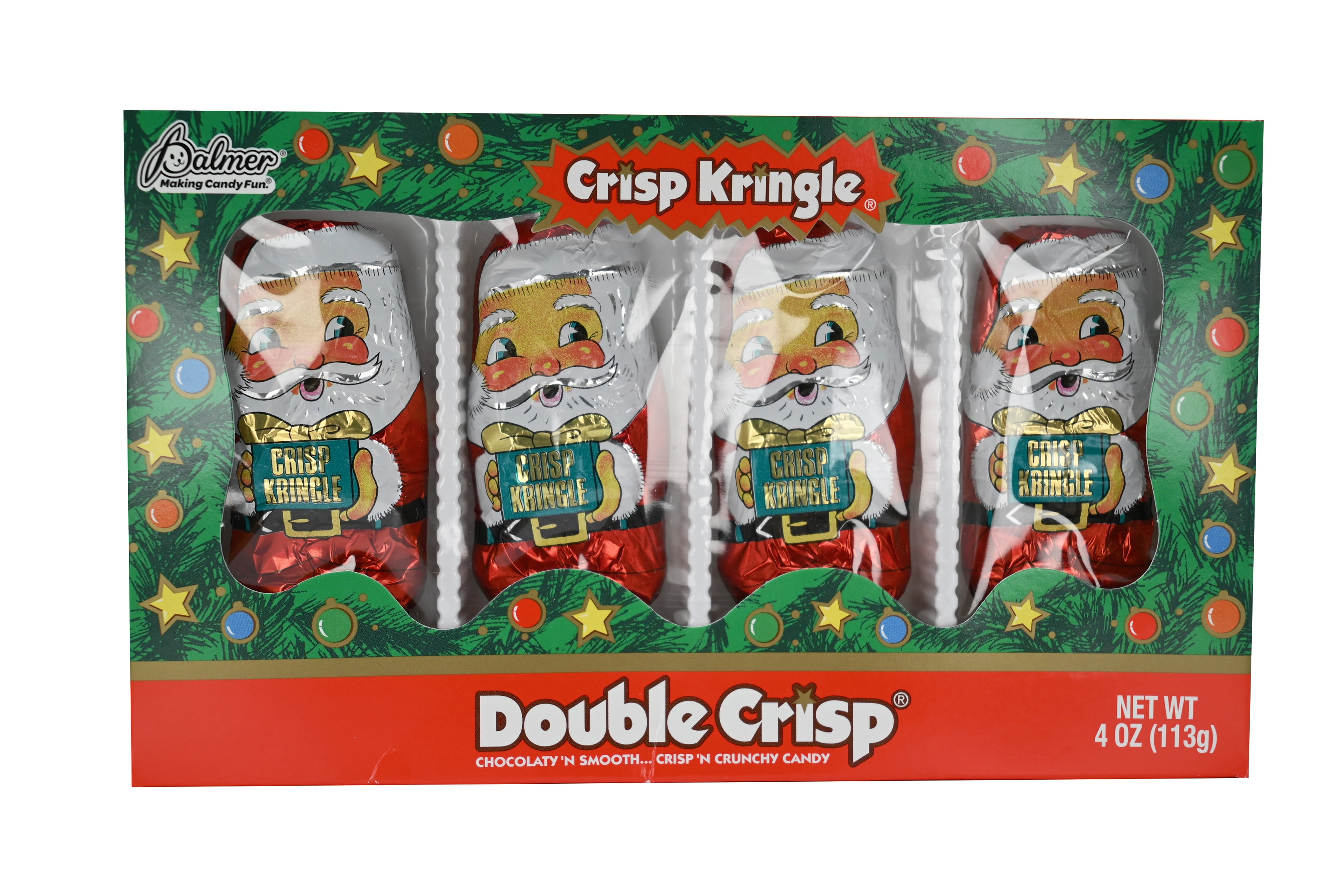 (3 pack) R.M. Palmer Crisp Kringle Chocolate Candy 4-Pack, 4oz, Contains Milk and Soy