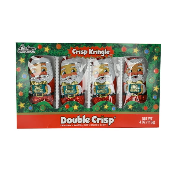 R.M. Palmer Crisp Kringle Chocolate Candy 4-Pack, 4oz, Contains Milk and Soy